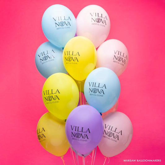 Kolorowe balony lateksowe z personalizacją w jednym kolorze