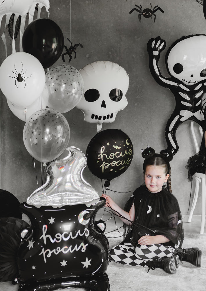 Balon foliowy z helem, PartyDeco, 41cm - Czaszka