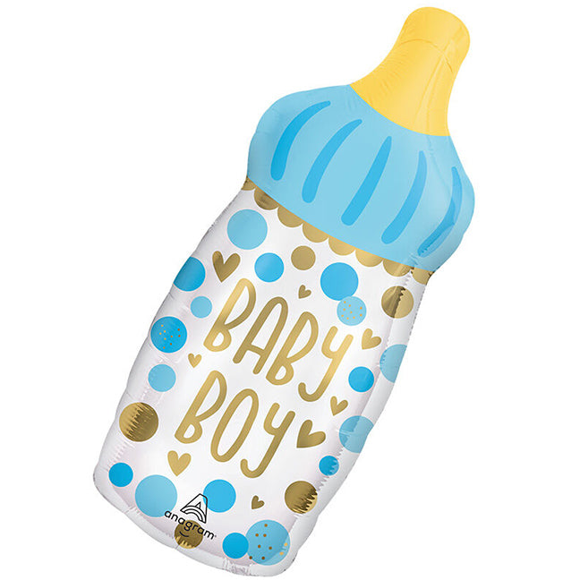 Balon foliowy z helem, butelka, Anagram, 78cm - Baby Boy Bottle