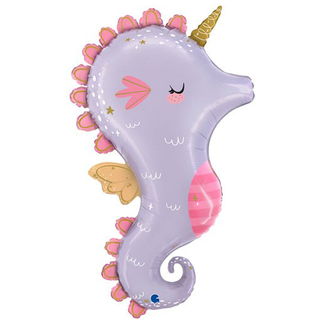 Balon foliowy z helem, konik morski, 91cm - Magical Seahorse