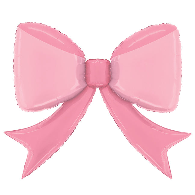 Balon foliowy z helem różowy, kokardka, Grabo, 104cm - Pretty Pink Bow