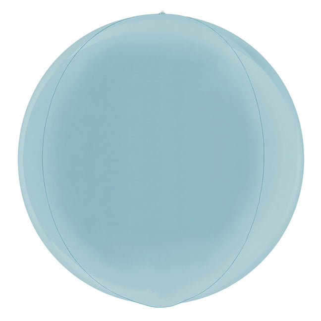 Balon foliowy z helem 3D, Orbz, Grabo, 48cm - Pastel Blue Metalic