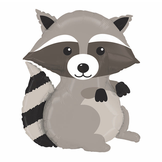 Balon foliowy z helem, szop pracz, Grabo, 79cm - Woodland Raccoon