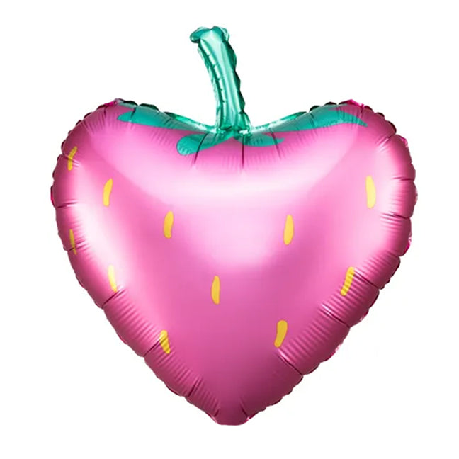 Balon foliowy z helem, Serce, PartyDeco, 45cm - Truskawka