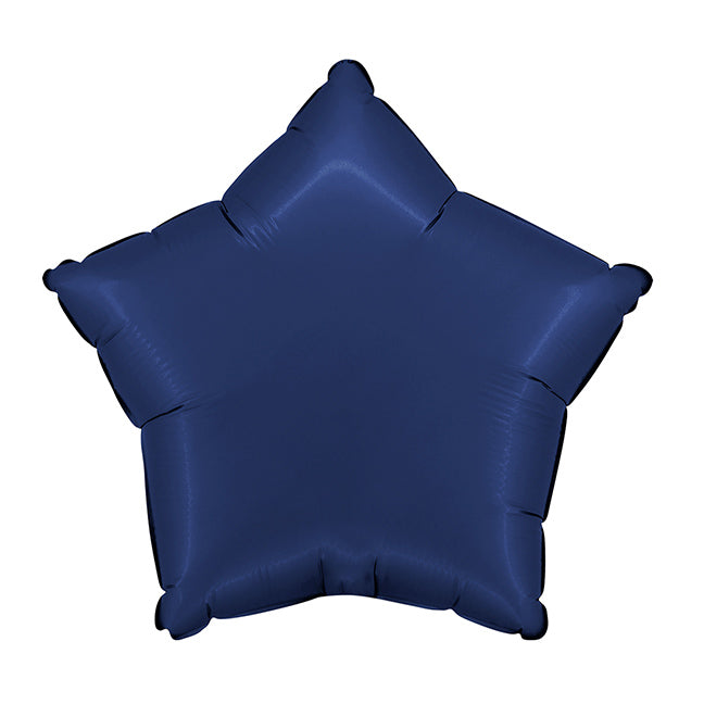 Balon foliowy z helem, niebieski, Grabo, 45cm - Gwiazdka Satin Blue Navy