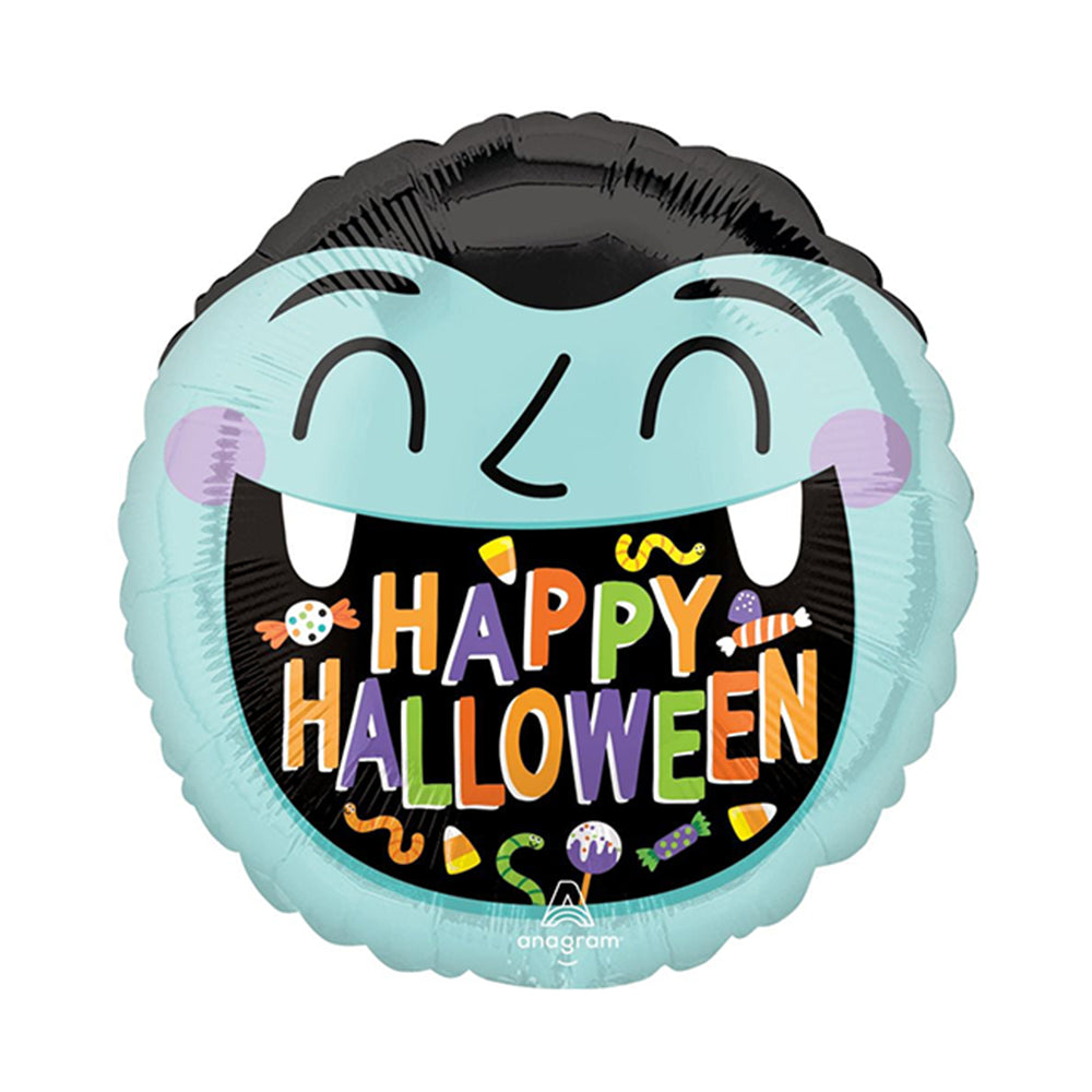 Balon foliowy z helem, okrągły, Anagram, 48cm - Haunted Manor Monster