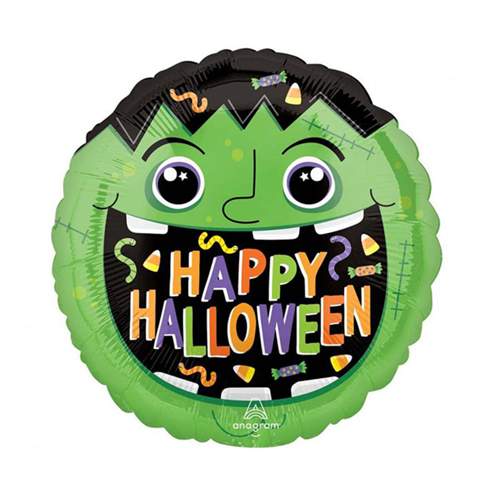 Balon foliowy z helem, okrągły, Anagram, 48cm - Haunted Manor Monster