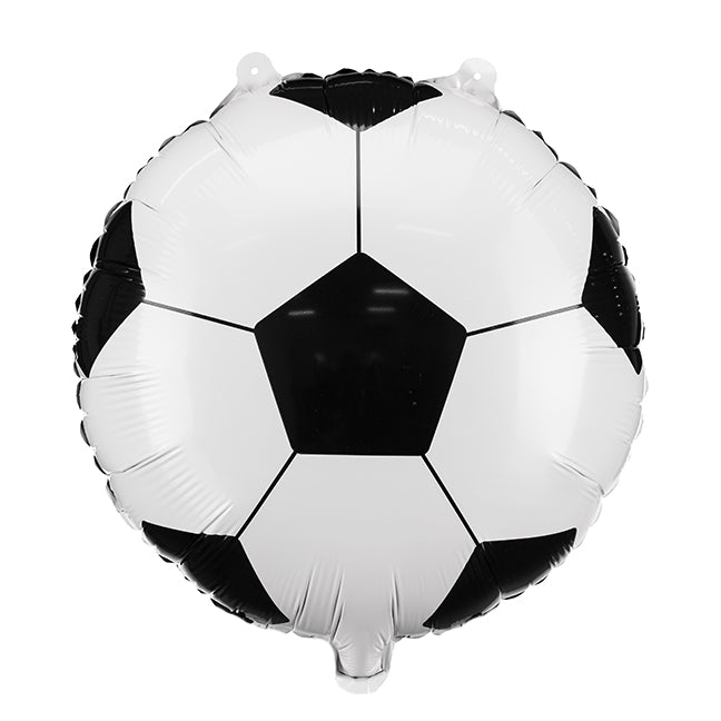 Balon foliowy z helem, okrągły, PartyDeco, 35cm - Piłka Nożna