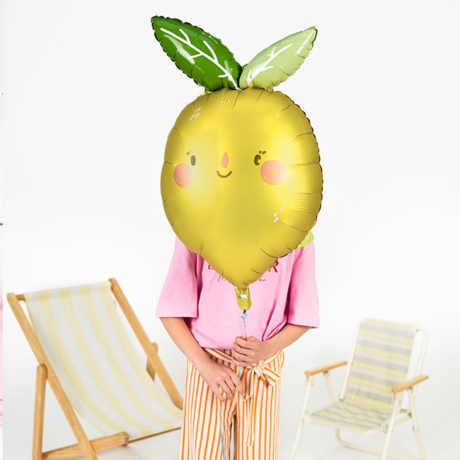 Balon foliowy z helem, PartyDeco, 70cm - Cytrynka