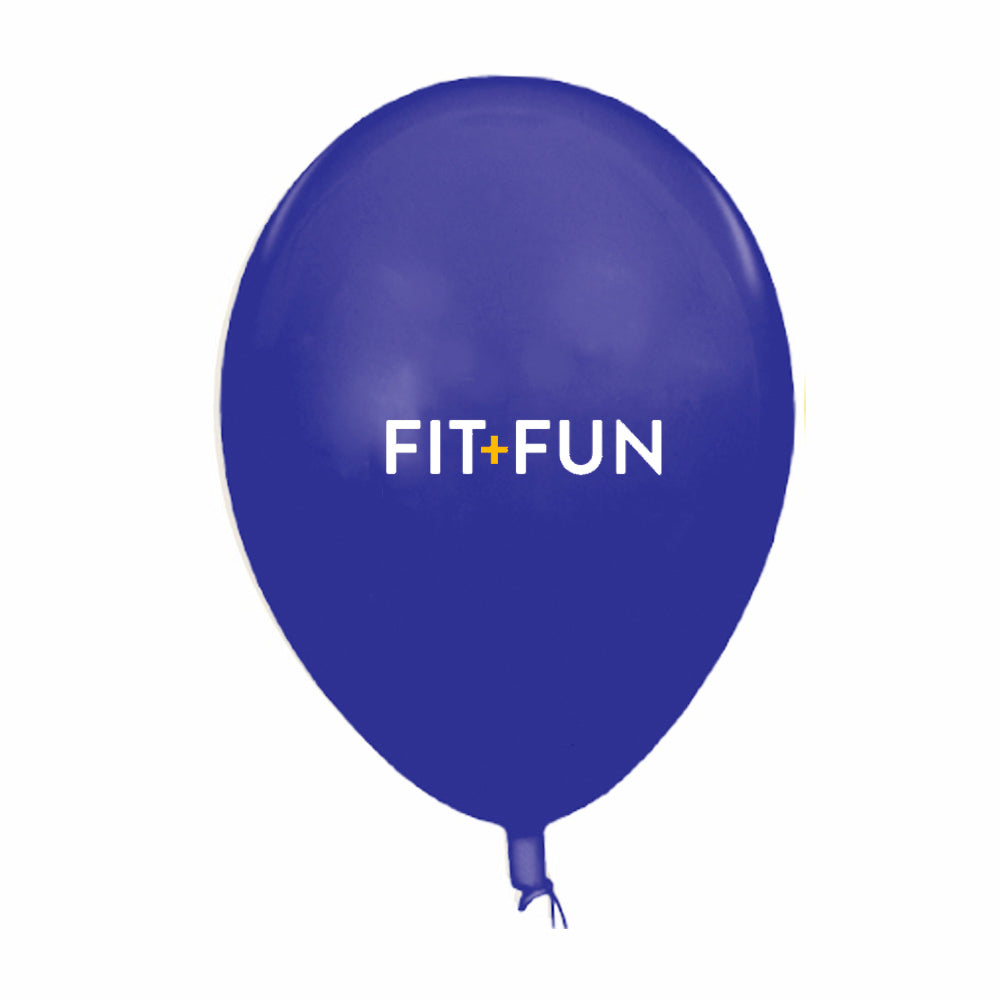 balon lateksowy z logo nadruk na balonie granatowym