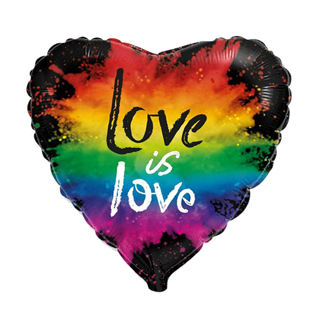 Balon foliowy z helem, serce, Flexmetal, 46cm - Love is Love