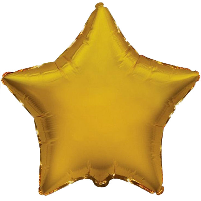 Balon foliowy z helem, złoty, Flexmetal, 70cm - Gwiazdka XXL