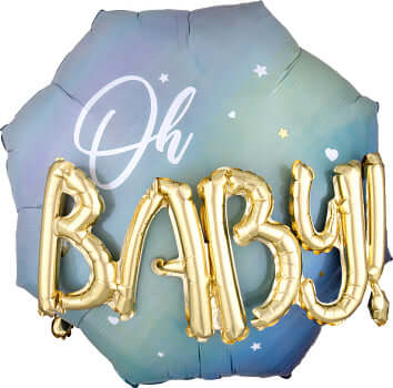 Balon foliowy z helem Blue Baby Boy, AM, Multibalon - Warsaw balloonmakers