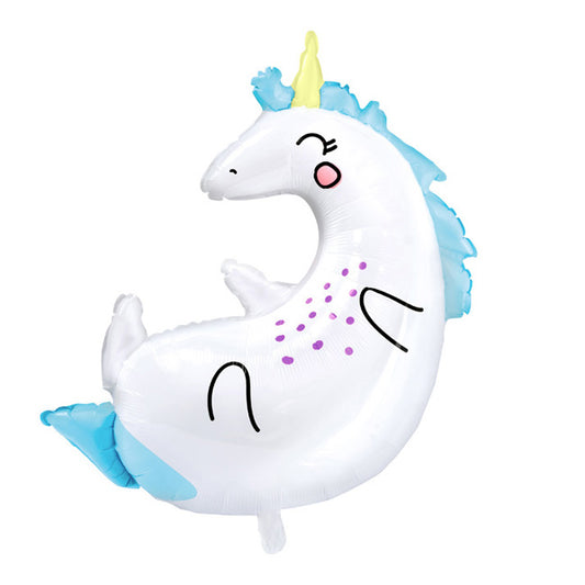Balon foliowy z helem Jednorożec, unicorn, PD, 70x75cm - Warsaw balloonmakers
