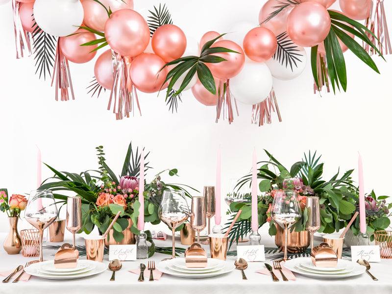 Balon lateksowy z helem, PartyDeco, 30cm - Metallic Rose Gold