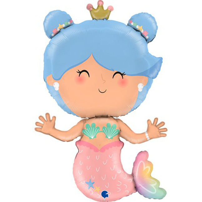 Balon foliowy z helem, syrenka, Grabo, 79cm - Mermaid