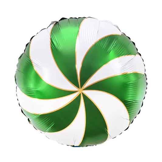 Balon foliowy z helem, PartyDeco, 35cm - Cukierek zielony