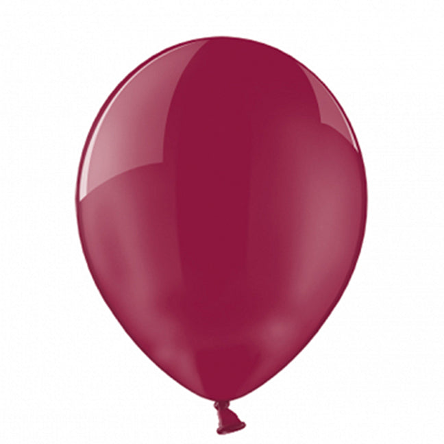 Balon lateksowy z helem, PartyDeco, 30cm - Crystal Burgundy