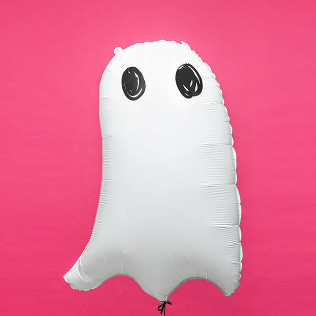 Balon foliowy z helem, biały, PartyDeco, 68cm - Duch