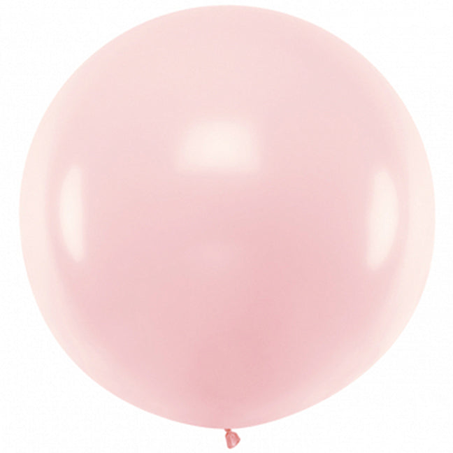 Balon lateksowy z helem, różowy, PartyDeco, 80cm - Pastel Pink