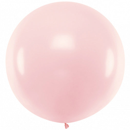 Balon lateksowy z helem, różowy, PartyDeco, 80cm - Pastel Pink