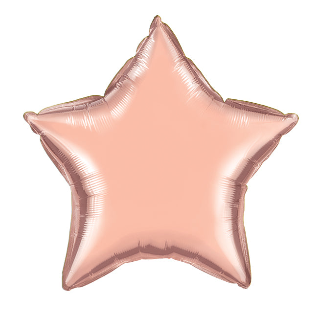 Balon foliowy z helem, rosegold, 48cm - Gwiazdka
