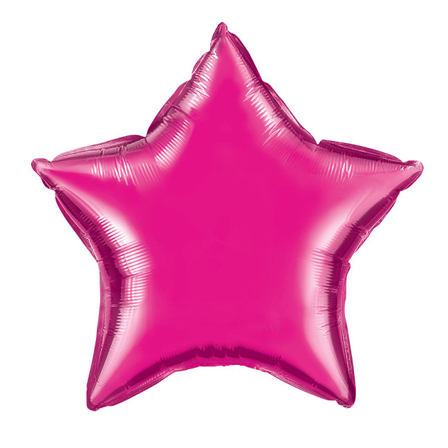 Balon foliowy z helem, magenta, Flexmetal, 48cm - Gwiazdka