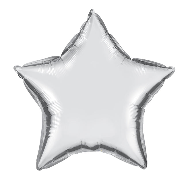 Balon foliowy z helem Gwiazdka, PD, srebrna, 48cm - Warsaw balloonmakers
