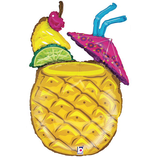 Balon foliowy z helem, Grabo, Ananas, 94cm - Tropical Drink