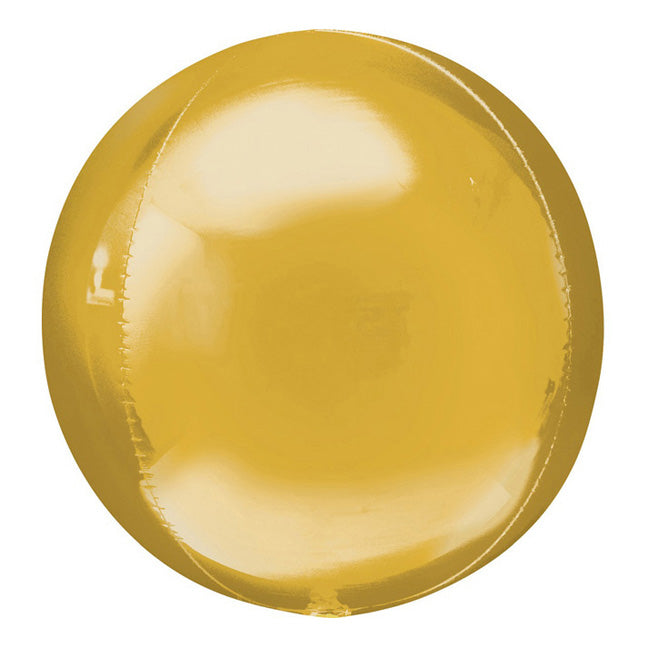 Balon foliowy z helem kula orbz, AM, złoty - Warsaw balloonmakers
