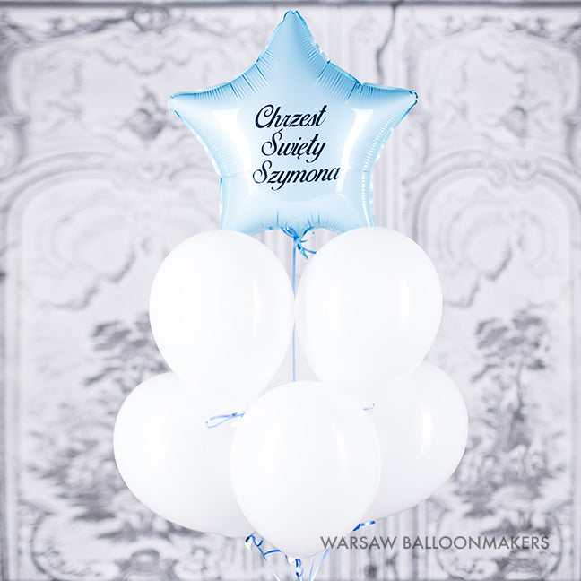 Balony z helem na chrzciny dostawa Warszawa - Warsaw balloonmakers