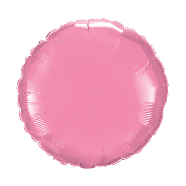 Balon foliowy z helem okrągły, jasnoróżowy, GN, 34cm - Warsaw balloonmakers