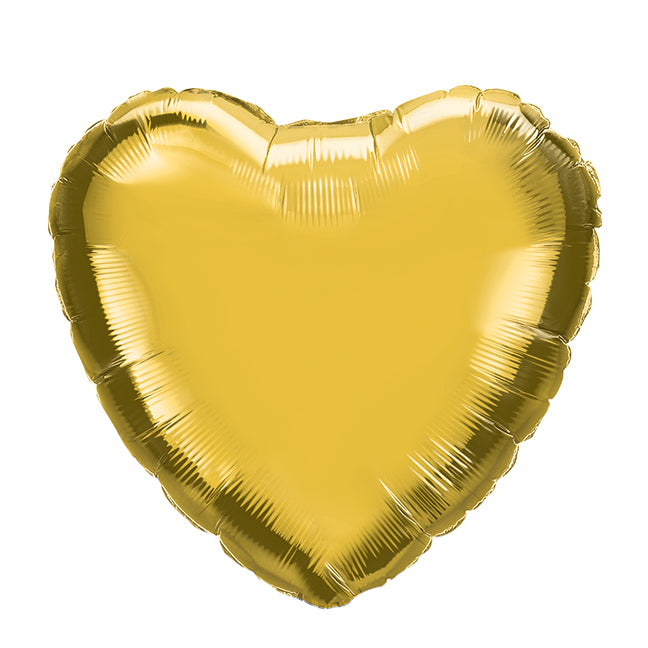 Balon foliowy z helem serce, PD, złoty, 45cm - Warsaw balloonmakers