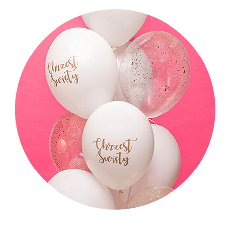 Balony z helem na Chrzest Święty