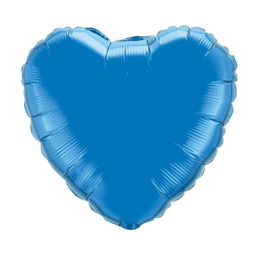 Balon foliowy z helem, niebieski, Flexmetal, 45cm - Serce