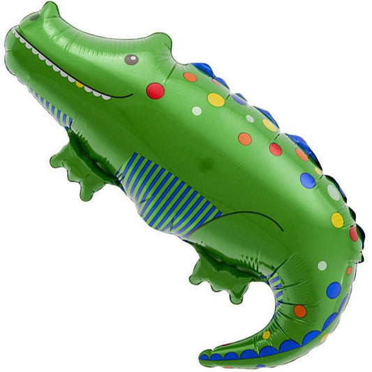 Balon foliowy z helem, zielony, NorthStar, 70cm - Krokodyl