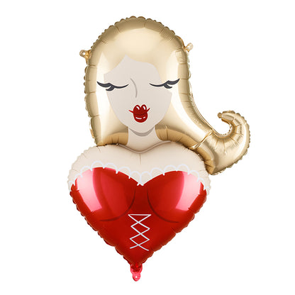 Balon foliowy z helem, PartyDeco, 74cm - Dziewczyna