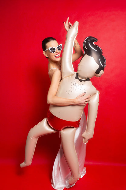 Balon foliowy z helem, PartyDeco, 159cm - Facet