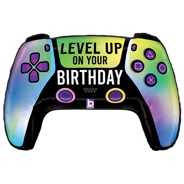 Balon foliowy z helem, Grabo, 76cm - Vivid Game Controller Birthday