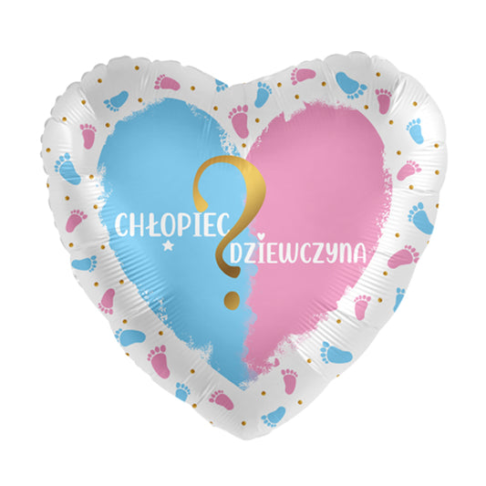 Balon foliowy z helem, Premioloon, 46cm - Chłopiec czy Dziewczyna
