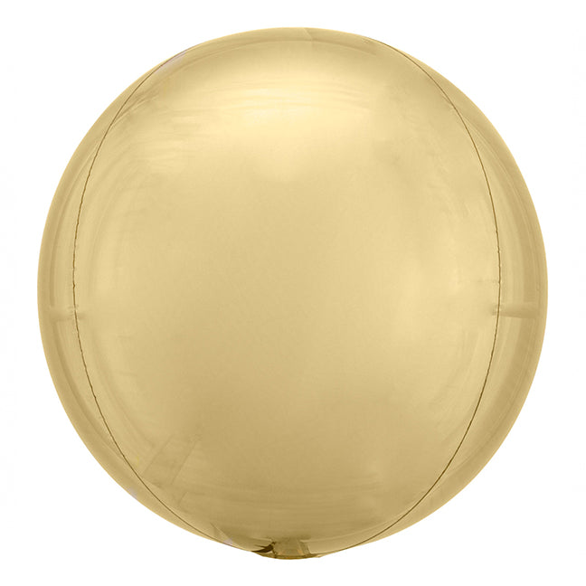 Kulisty Balon foliowy z helem, 3D, White Gold, Orbz, Anagram, 48cm - White Gold