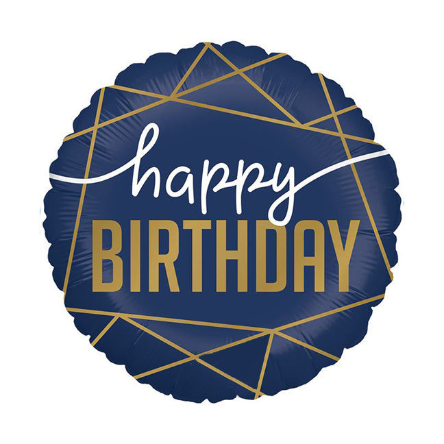 Balon foliowy z helem, okrągły, Grabo, 48cm - Navy Birthday