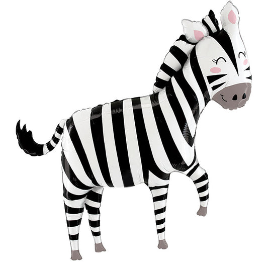 Balon foliowy z helem, Grabo, 127cm - Jungle Zebra