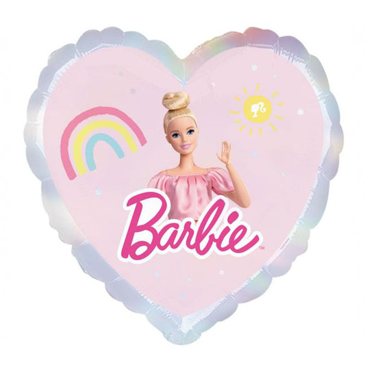 Balon foliowy z helem Serce, Anagram, 45cm - Barbie