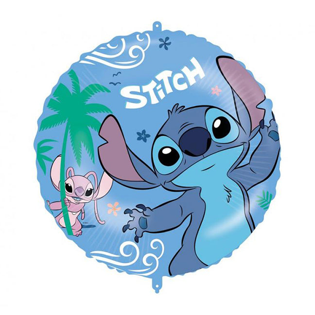 Balon foliowy z helem, okrągły, Procos, 46cm - Stitch Disney