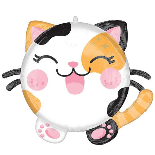 Balon foliowy z helem, kot, Anagram, 53cm - Roly Polies Kawaii Kitty