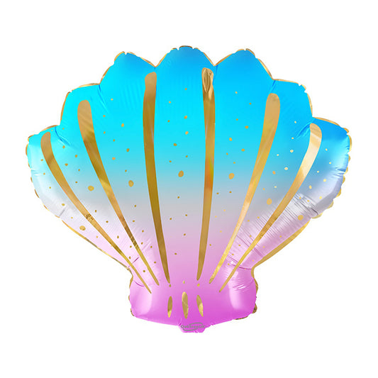Wprowadź do swojej imprezy klimat oceanu! Balon foliowy w kształcie muszli w pastelowych odcieniach i złotych akcentach to elegancka dekoracja, która doda blasku każdemu wydarzeniu.