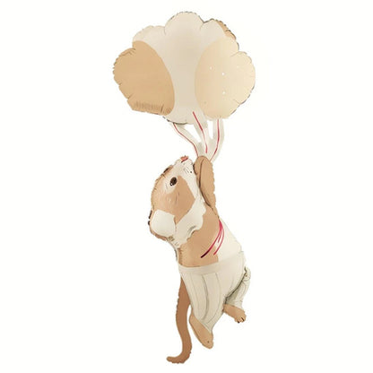 Balon foliowy z helem, mouse, PartyDeco, 104cm - Myszka z balonami