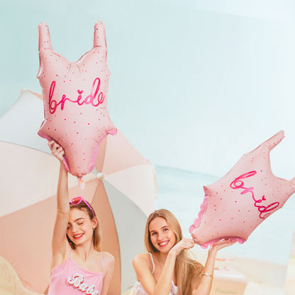Balon foliowy z helem, Wieczór panieński, różowy, PartyDeco, 68cm - Strój kąpielowy Bide