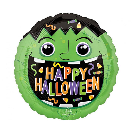 Balon foliowy z helem, okrągły, Anagram, 48cm - Haunted Manor Monster